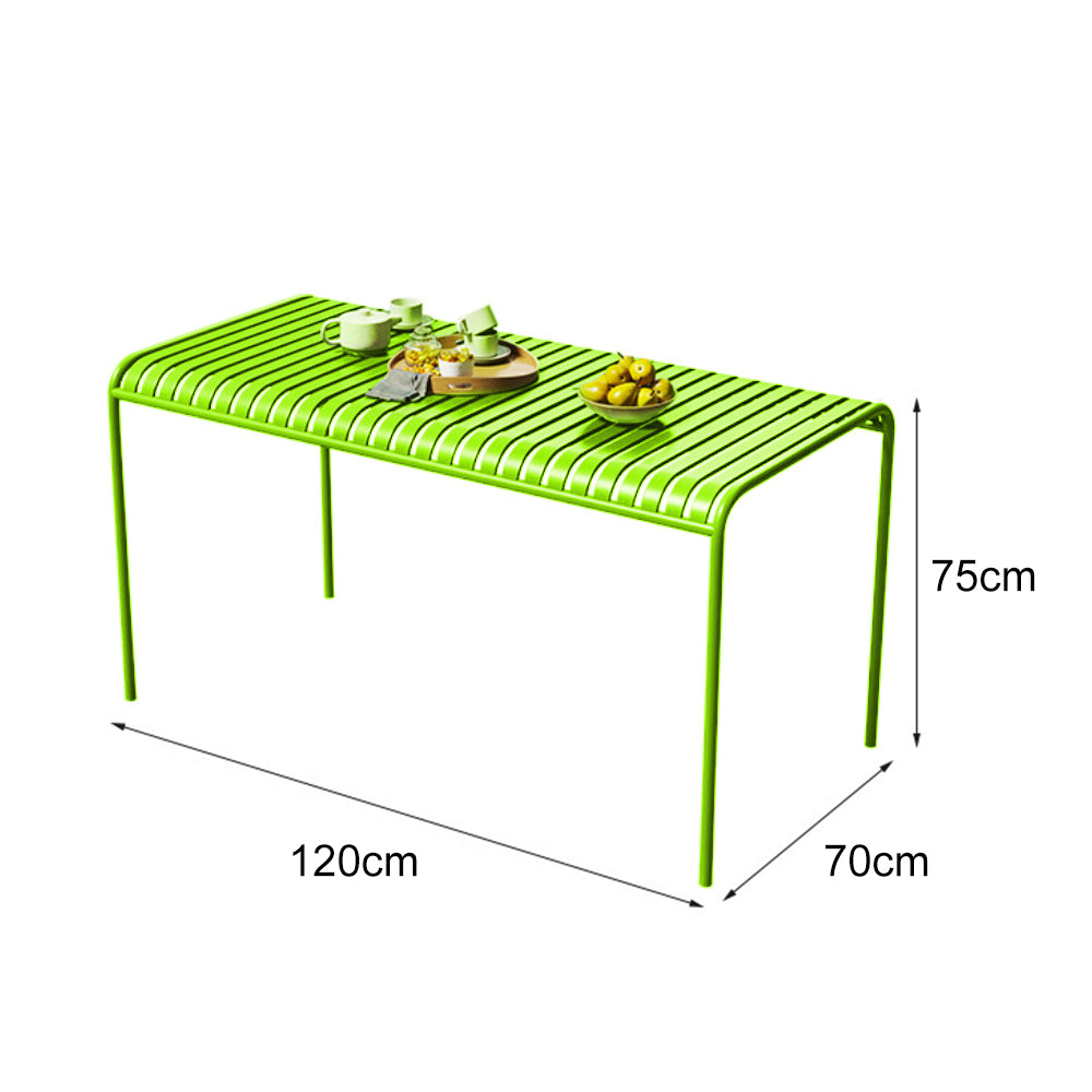 SOLARA Outdoor Iron Table/Bench/Chair/Sofa - Light Green