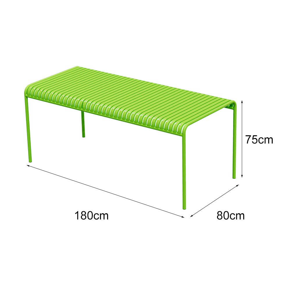 SOLARA Outdoor Iron Table/Bench/Chair/Sofa - Light Green