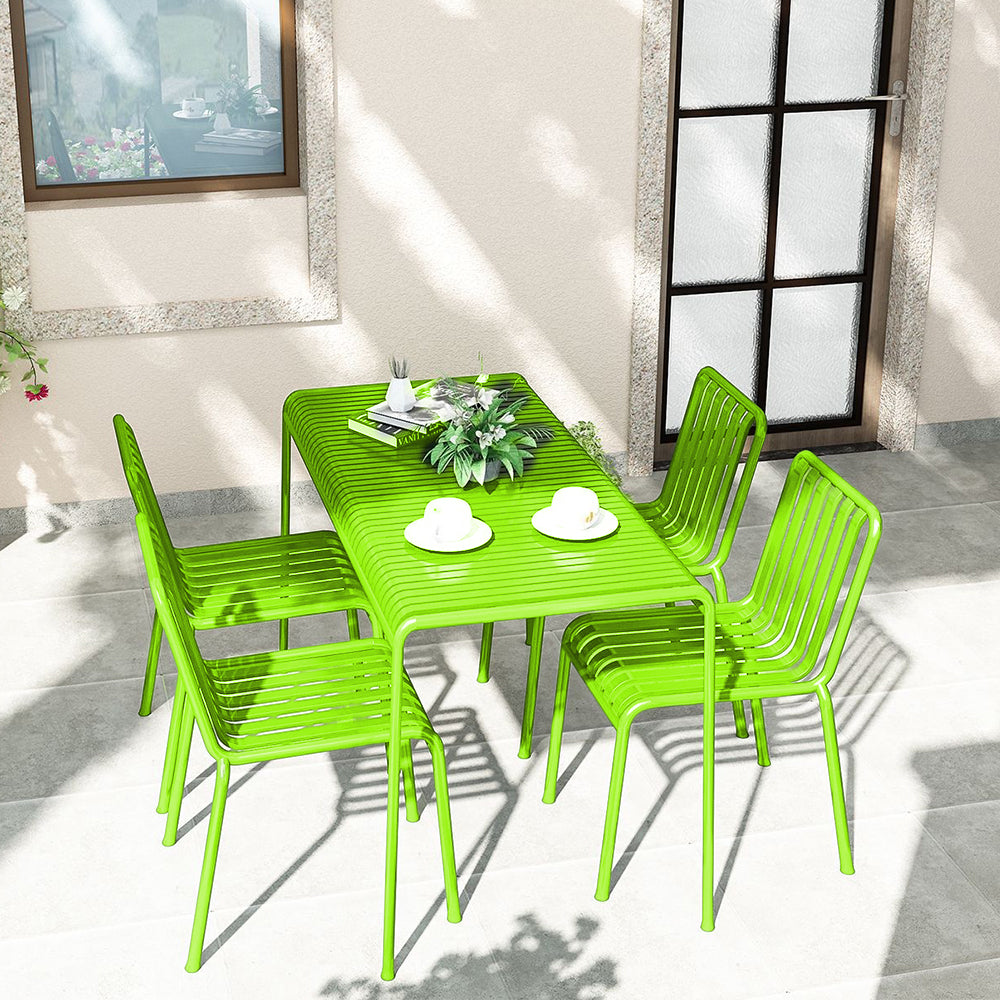 SOLARA Outdoor Iron Table/Bench/Chair/Sofa - Light Green