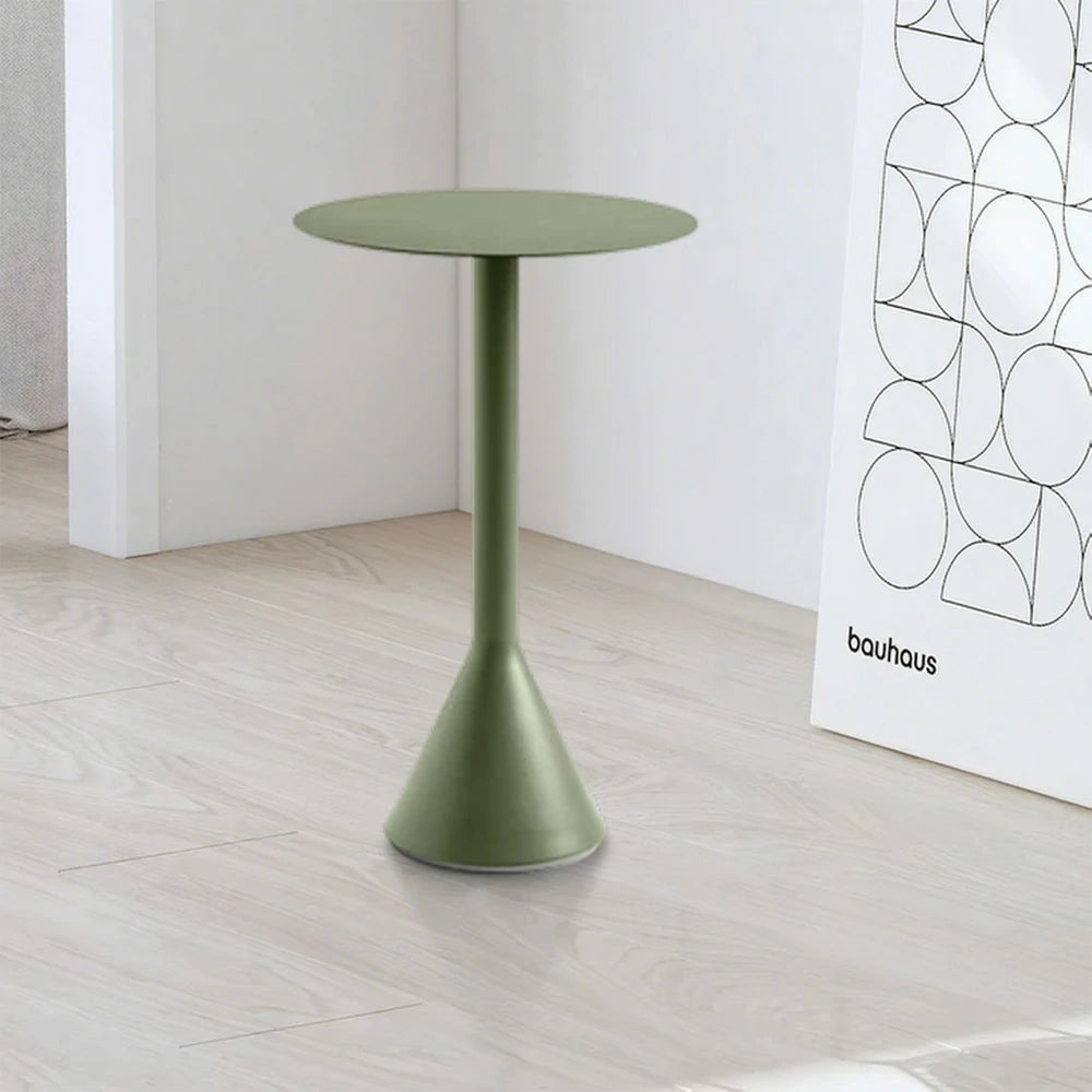 SOLARA Olive Green Bar Stool - Sleek Modern Design with Powder-Coated Steel Base for Indoor/Outdoor Use