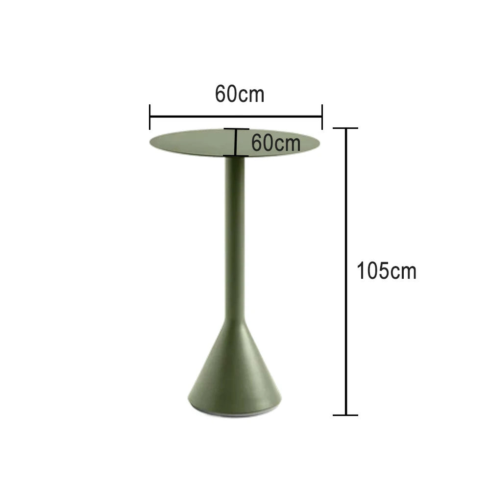 SOLARA Olive Green Bar Stool - Sleek Modern Design with Powder-Coated Steel Base for Indoor/Outdoor Use