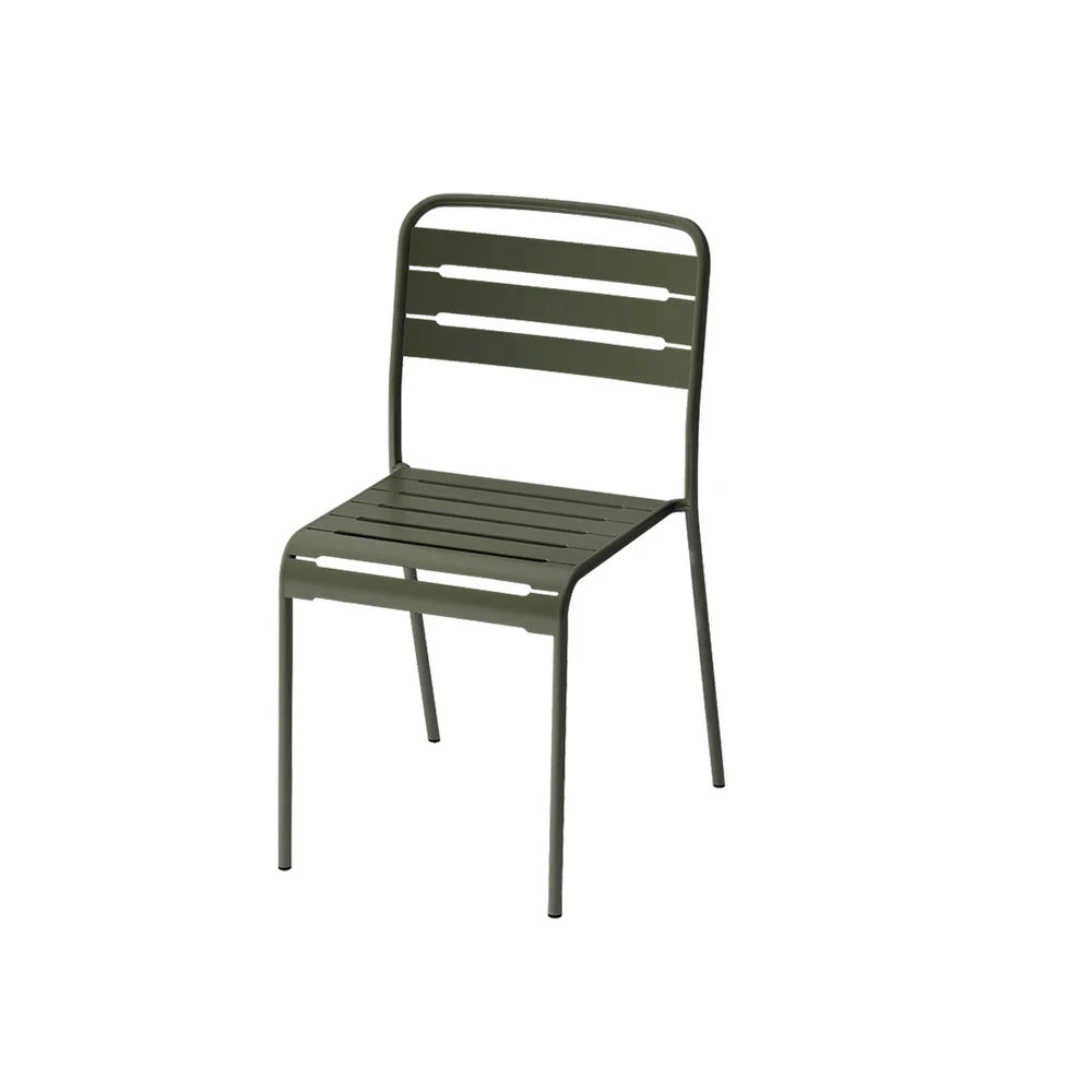 SOLARA Green Iron Chair Durable Metal Construction for Indoor or Outdoor Use