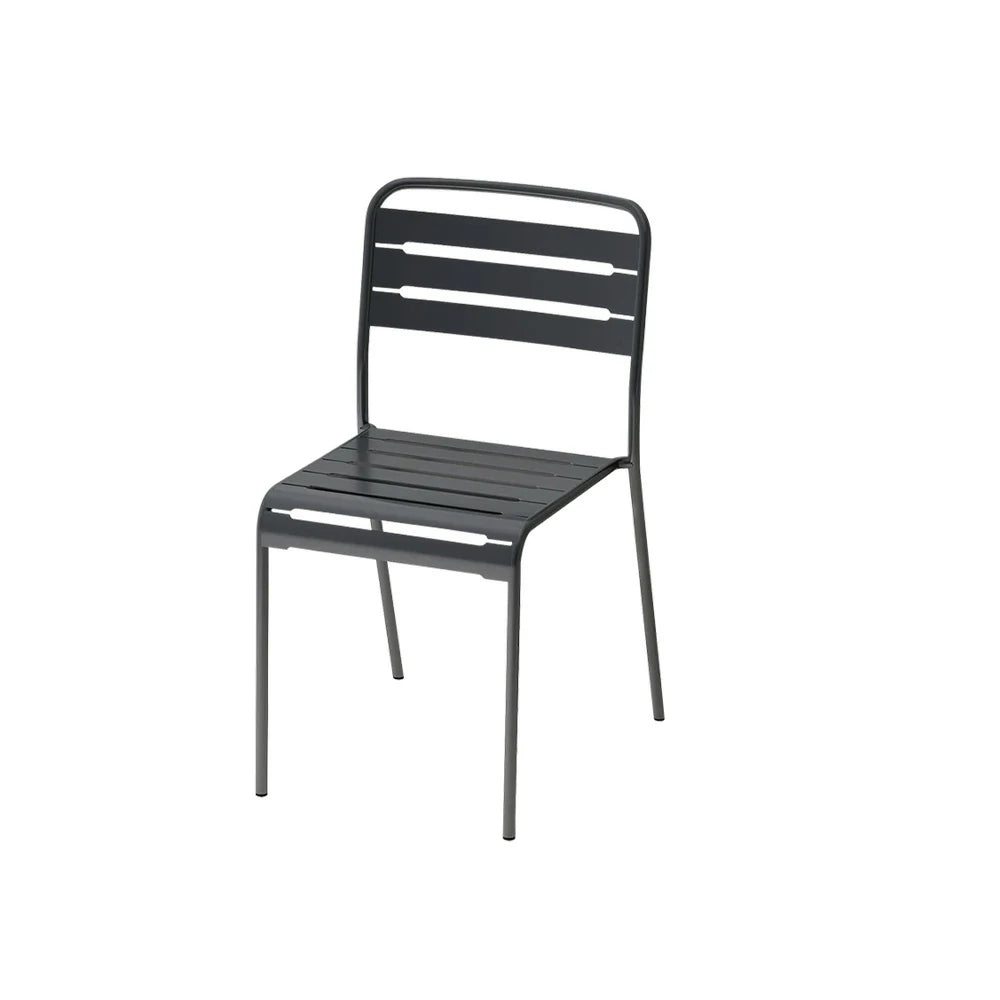 SOLARA Gray Iron Chair Durable Metal Construction for Indoor or Outdoor Use