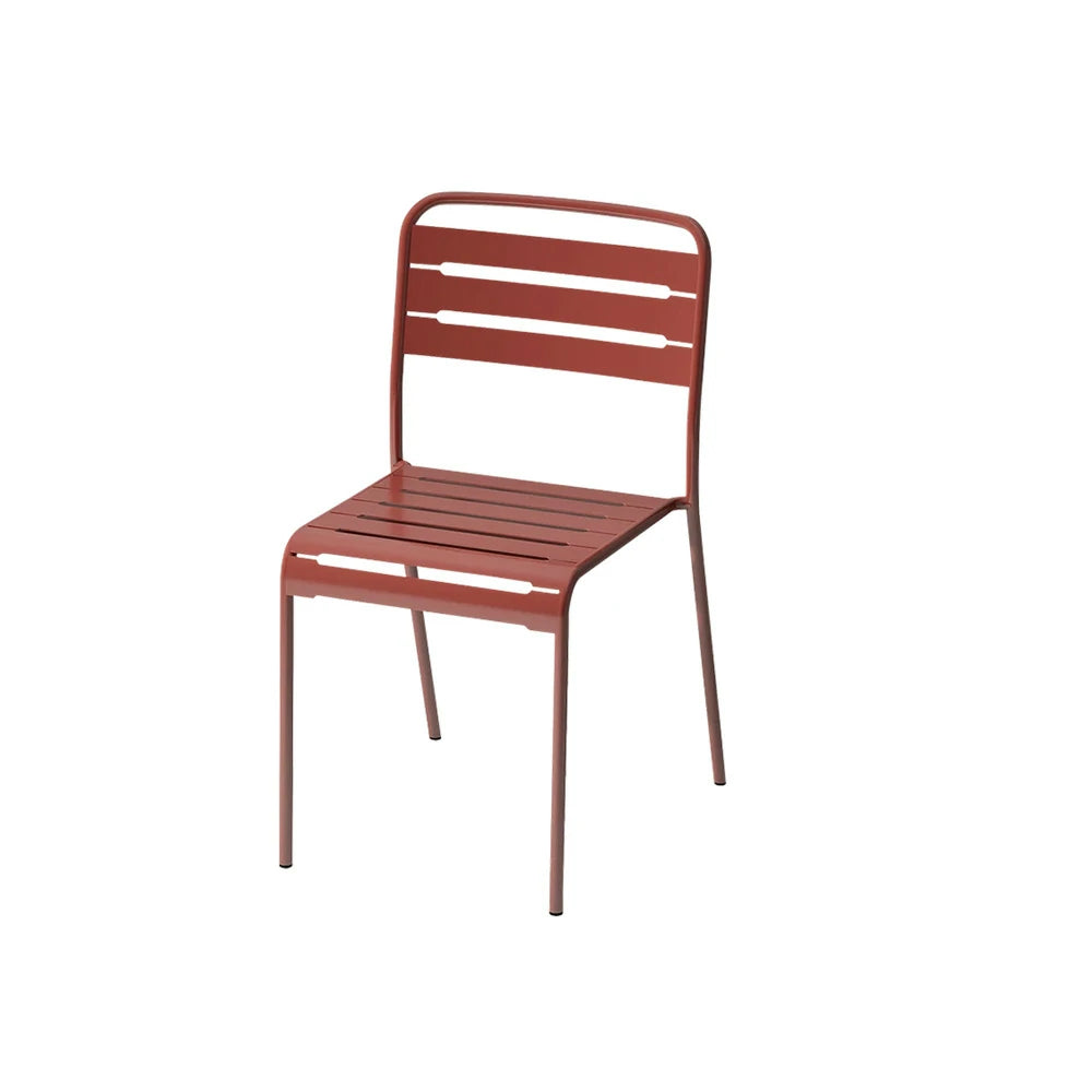 SOLARA Orange Iron Chair Durable Metal Construction for Indoor or Outdoor Use
