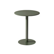 SOLARA Round Green Iron Table - Durable Wrought Metal Construction, Weather-Resistant for Patio or Garden Use