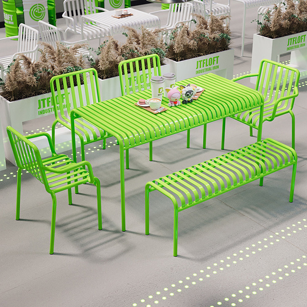 SOLARA Outdoor Iron Table/Bench/Chair/Sofa - Light Green