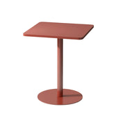 SOLARA 60/70/120/160cm Orange Square Iron Table, Durable Metal Build for Patio, Balcony, or Garden Use