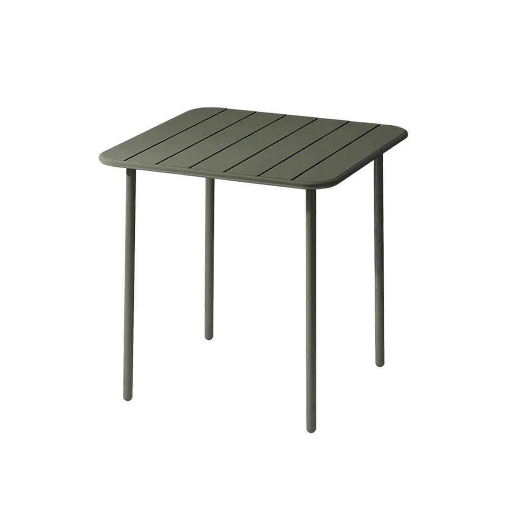 SOLARA 60/70/120/160cm Green Square Iron Table, Durable Metal Build for Patio, Balcony, or Garden Use