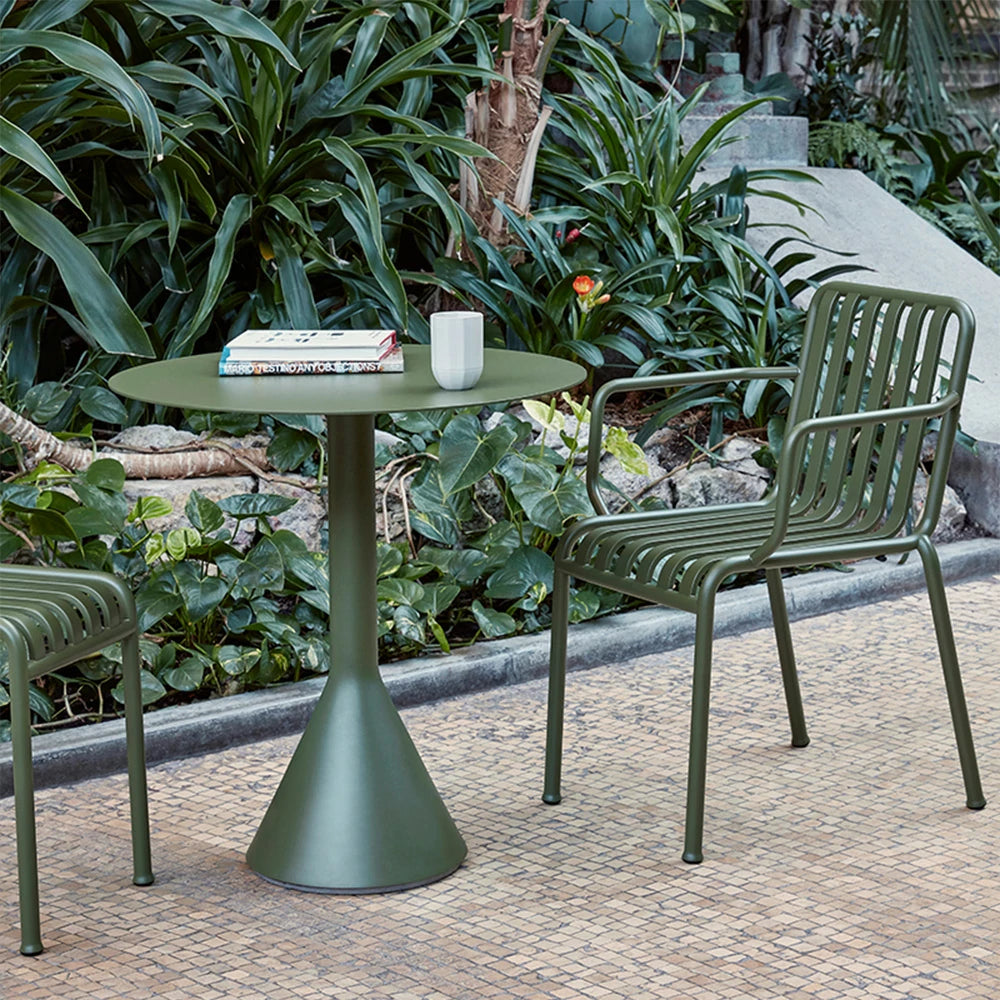 SOLARA 60/70/80/90cm Outdoor Round Dining Table - Olive Green