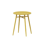 SOLARA Outdoor Round Dining Table - Wrought Iron Construction, Available in 60/70/80cm Sizes - Yellow