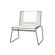 SOLARA Iron Lounge Chair – Minimalist Metal Frame with Seat and Back Cushion - Black