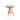 SOLARA Outdoor Dining Table - Red Iron Frame with Durable PS Wood Top, Adjustable Height