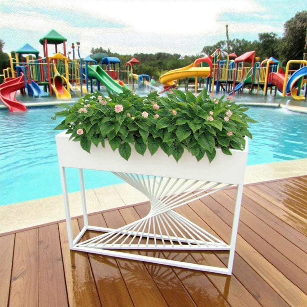 SOLARA ZFL Minimalist Style 100cm Modular Black/Gold/White Metal Planter With Partition FunctionSaving For Outdoor Use