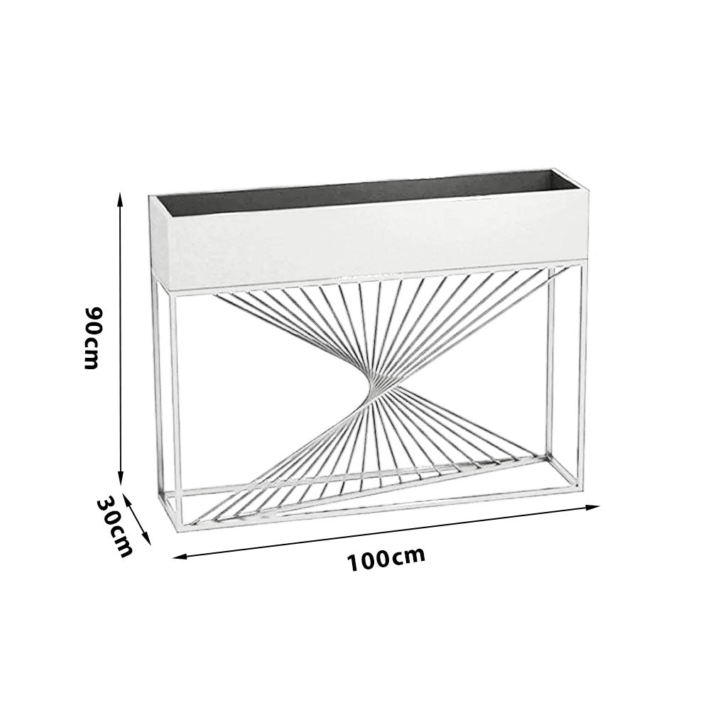 SOLARA ZFL Minimalist Style 100cm Modular Black/Gold/White Metal Planter With Partition FunctionSaving For Outdoor Use