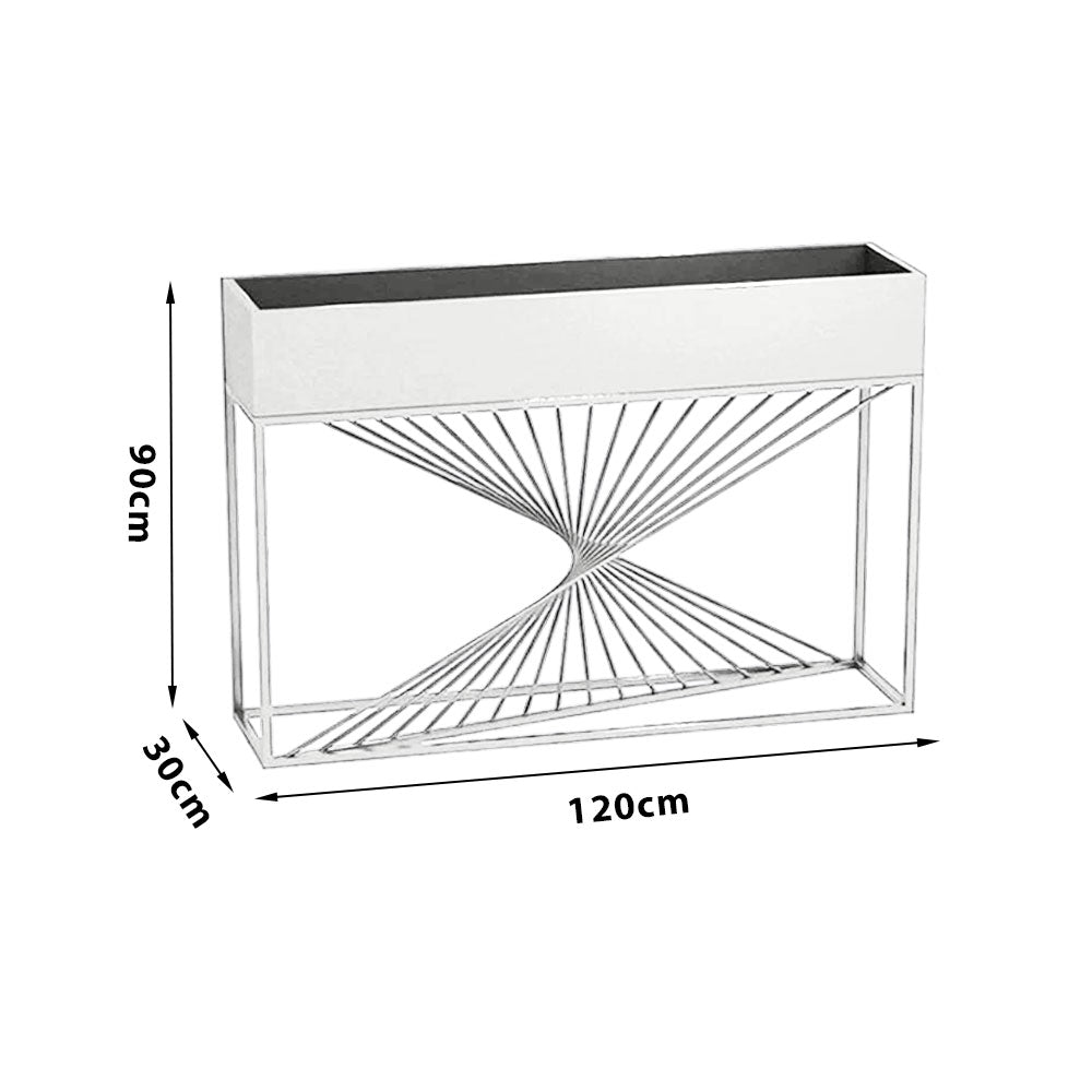 SOLARA ZFL01 Minimalist Style 120cm Modular Gold/Black/White Metal Planter with Partition FunctionSaving for Outdoor Use