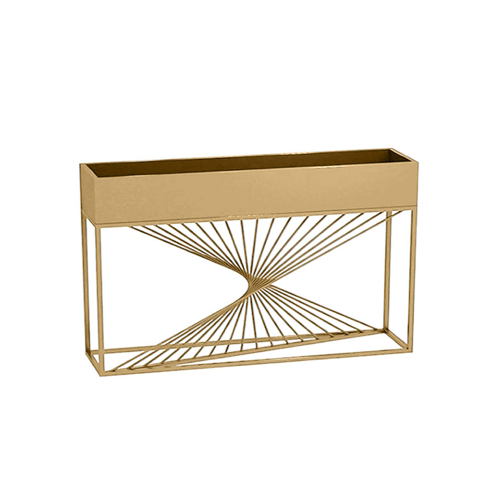 SOLARA ZFL02 Minimalist Style 140cm Modular White/Gold/Black Metal Planter with Partition FunctionSaving for Outdoor Use