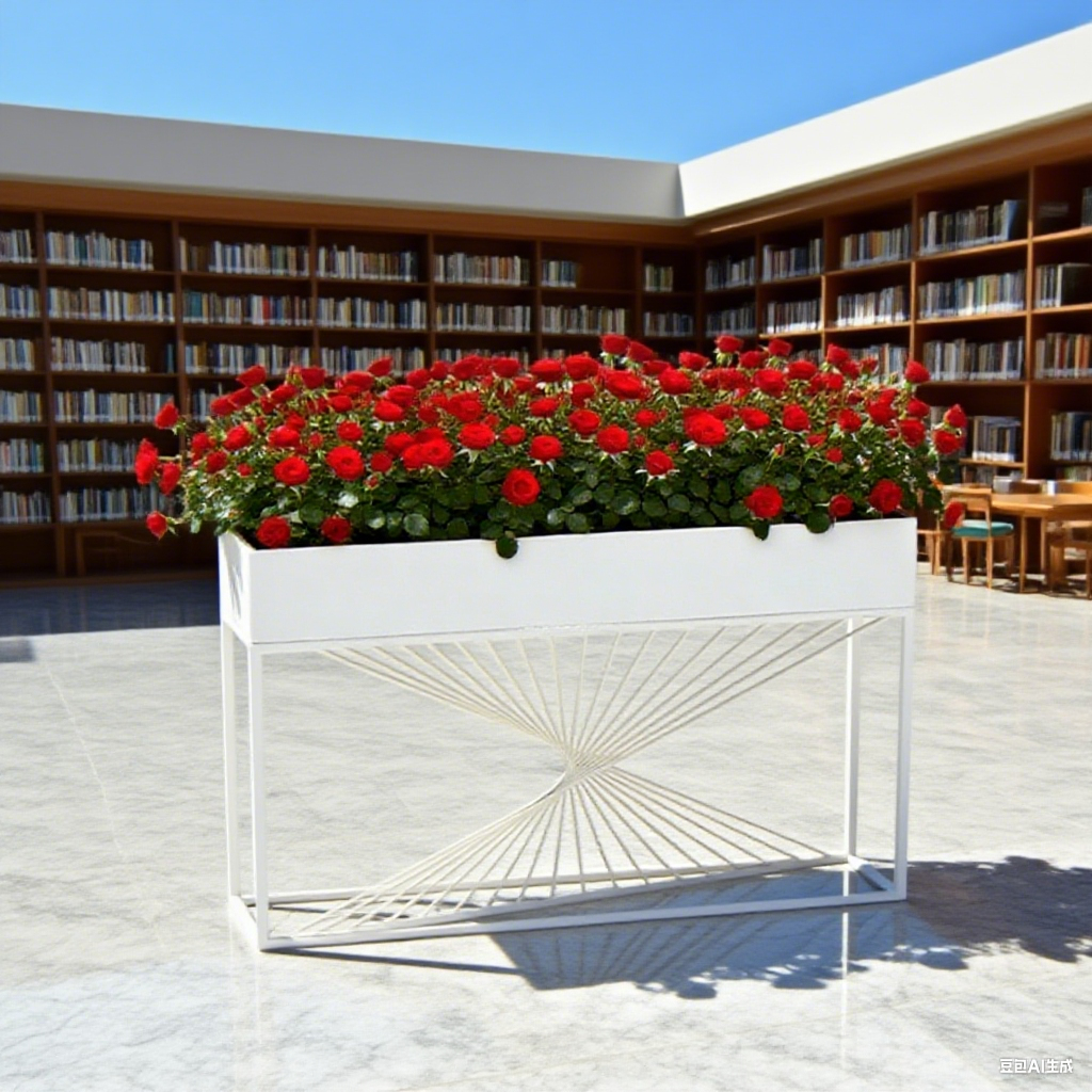 SOLARA ZFL02 Minimalist Style 140cm Modular White/Gold/Black Metal Planter with Partition FunctionSaving for Outdoor Use