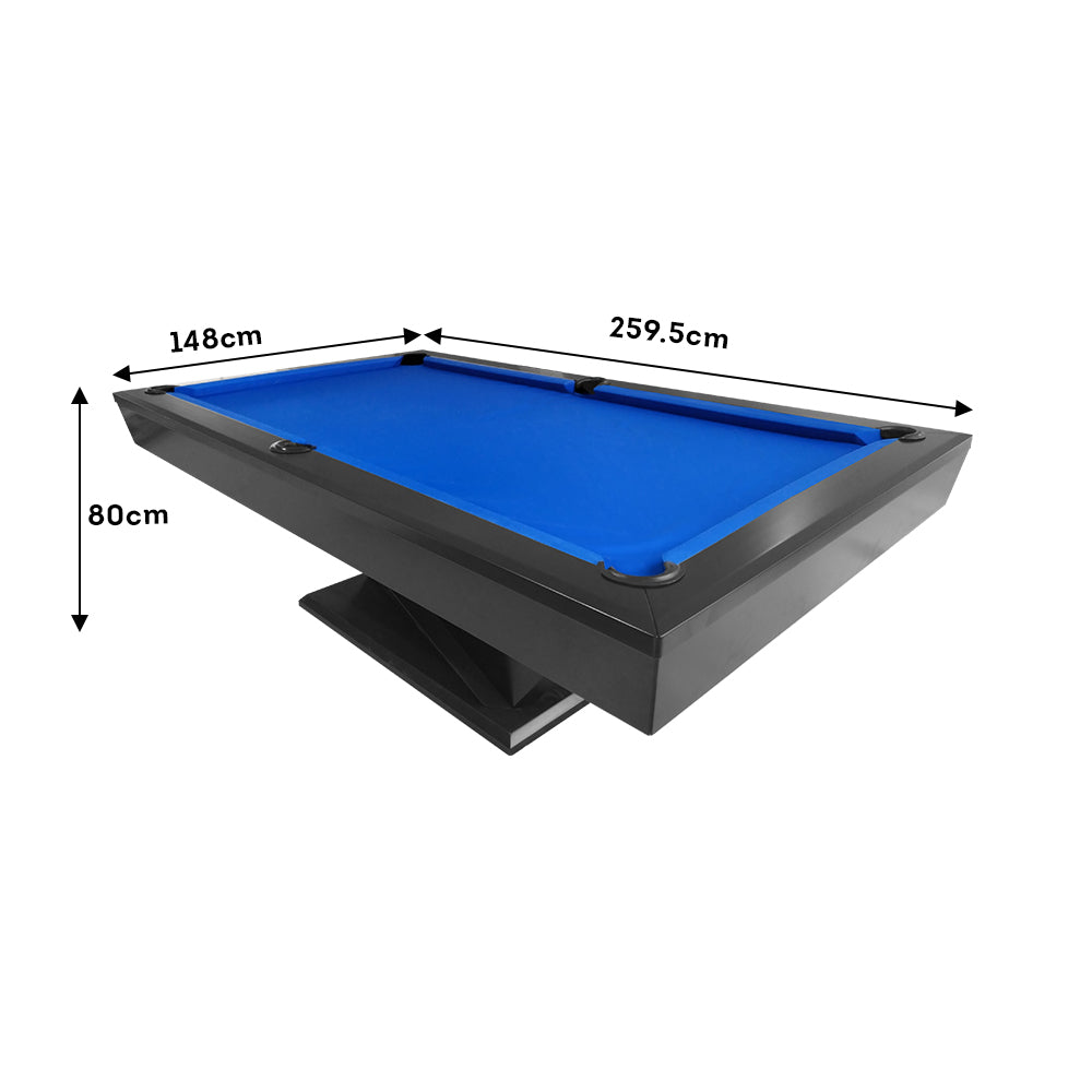 QUESLA WP06 8FT Slate Pool Snooker Table Billiards Table - Blue&Black