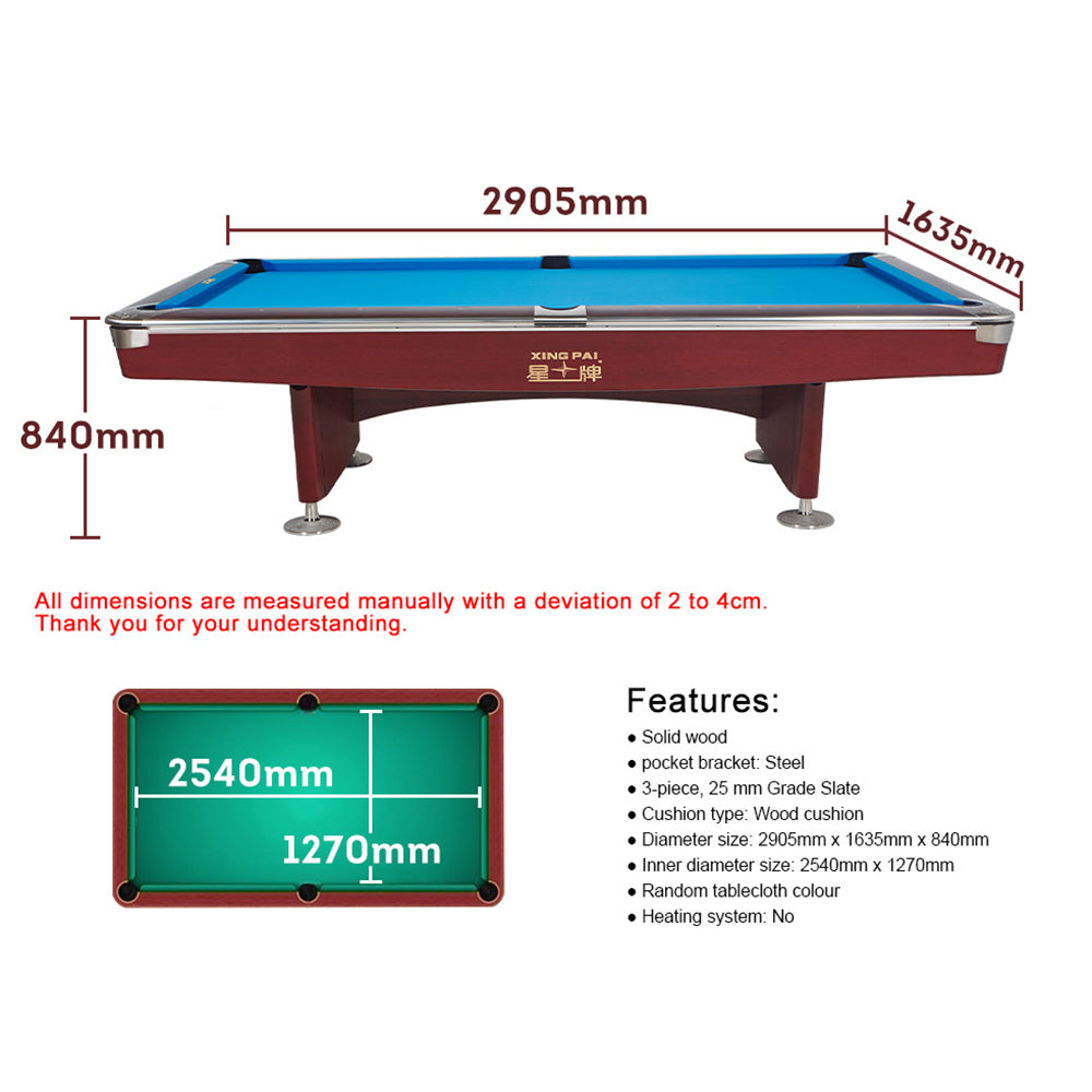 XINGPAI XW136 9FT American Pool Table TOURNAMENT Fancy Nine Ball Pool Table Open Pool Table