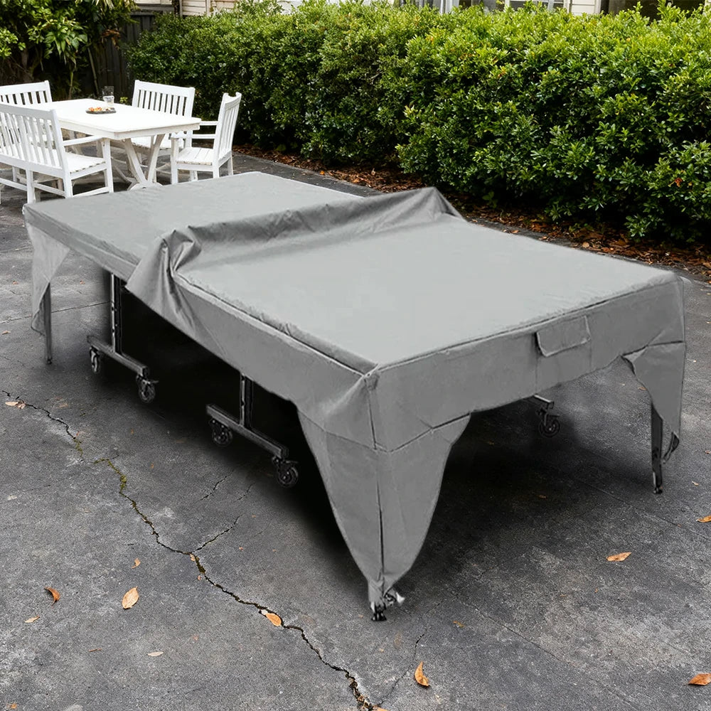 ARIX Table Tennis Table Cover - 190T / 210D / 600D Waterproof Oxford Fabric, UV-Resistant, Dustproof, and Durable Suitable for Indoor and Outdoor Use - Grey