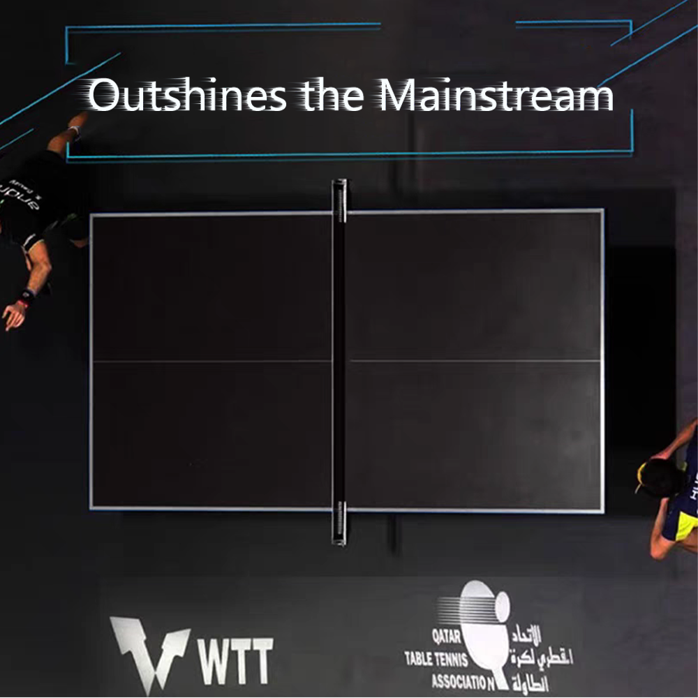 DOUBLE FISH 233 Indoor 25mm Black&Blue Foldable Solo Play Table Tennis Pingpong Table-Bats Balls Net ITTF Approve