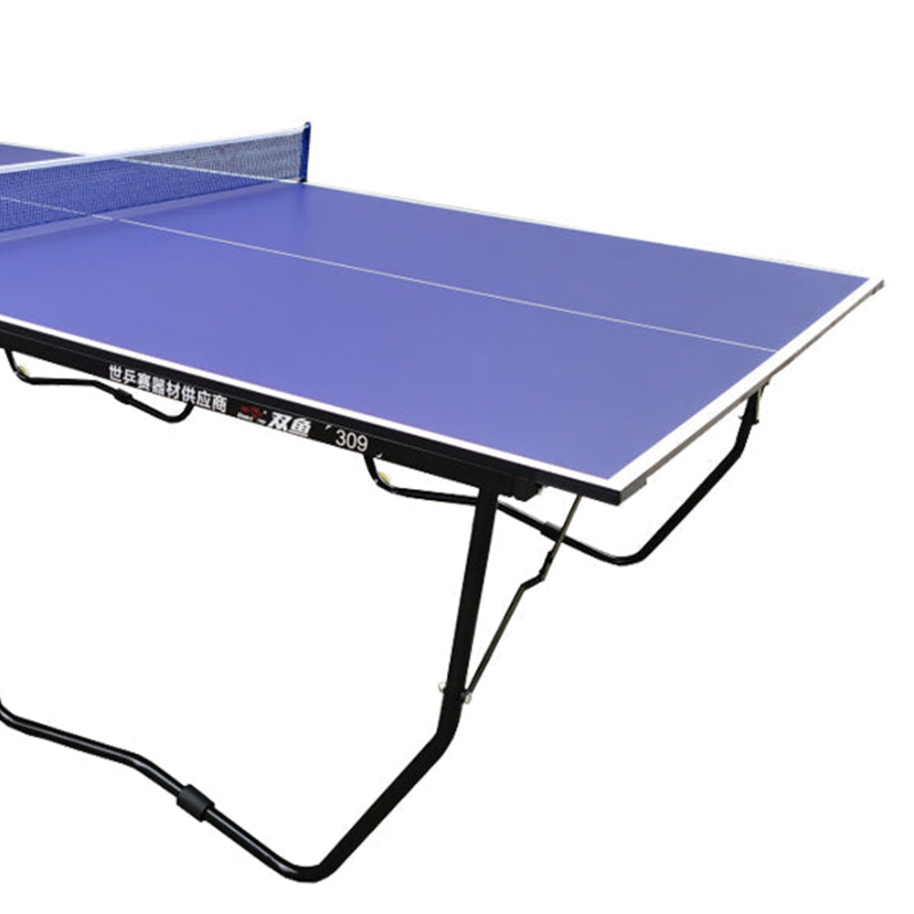 DOUBLE FISH 309 15mm Black&Blue Indoor Table Tennis/Ping Pong Table - Bats Ball Net ITTF Approve