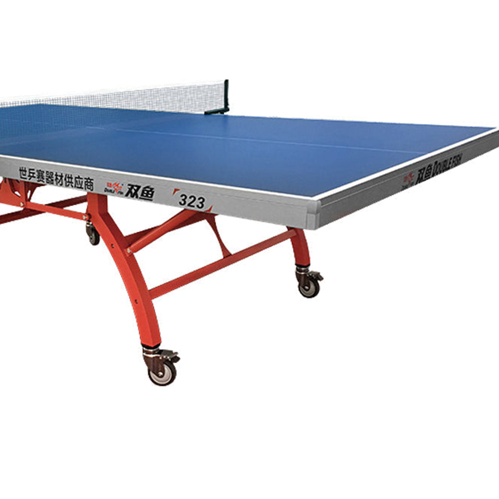 DOUBLE FISH 323 18mm Red&Blue Indoor Table Tennis/Ping Pong Table - Bats Ball Net ITTF Approve