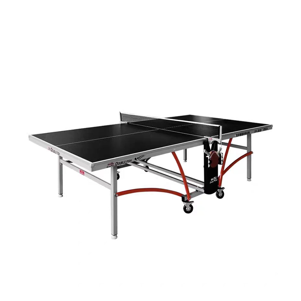 DOUBLE FISH 352 Indoor 18mm Black Table Tennis Pingpong Table-Bats Balls Net ITTF Approve