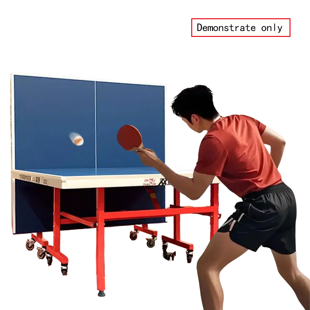 DOUBLE FISH 603 Indoor 18mm Blue Foldable Solo Play Table Tennis Pingpong Table-Bats Balls Net ITTF Approve