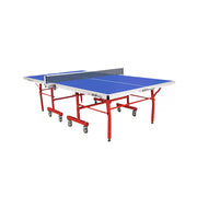 DOUBLE FISH 603 Indoor 18mm Blue Foldable Solo Play Table Tennis Pingpong Table-Bats Balls Net ITTF Approve
