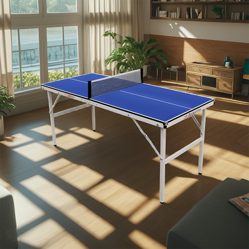 DOUBLE FISH K1 Indoor 12mm Blue Table Tennis Pingpong Table-Bats Balls Net ITTF Approve