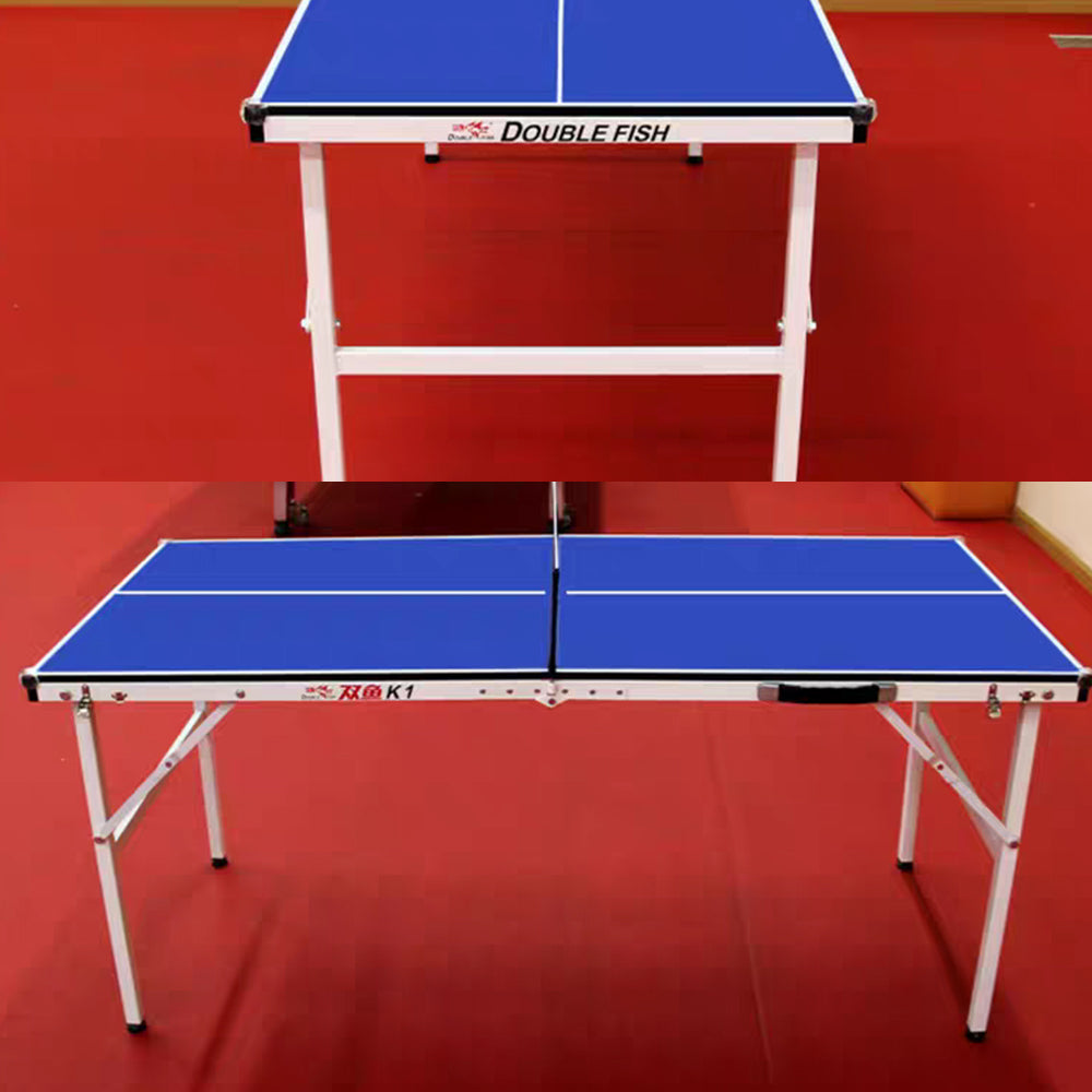 DOUBLE FISH K1 Indoor 12mm Blue Table Tennis Pingpong Table-Bats Balls Net ITTF Approve