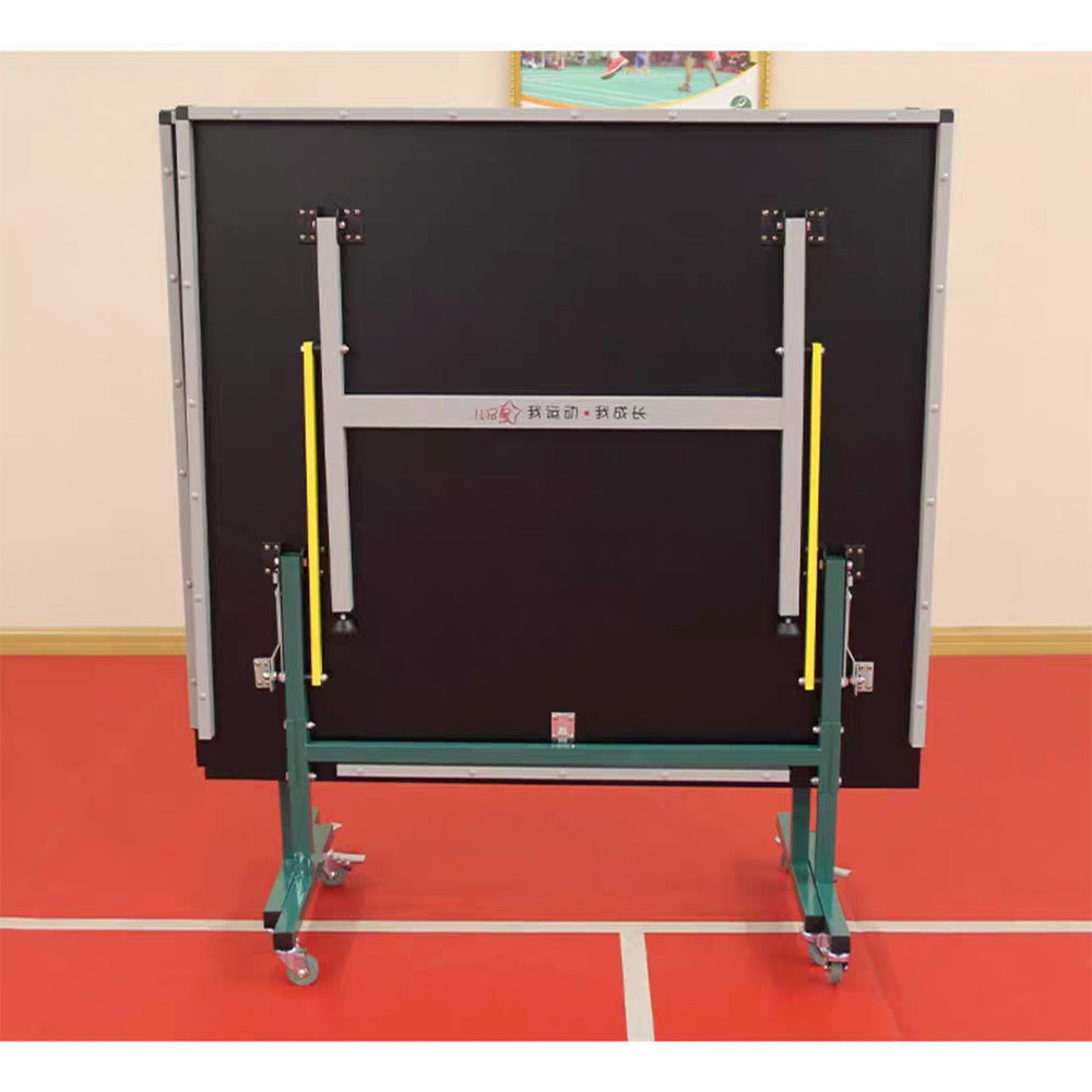 DOUBLE FISH K2 Indoor 15mm Blue Foldable Solo Play Table Tennis Pingpong Table-Bats Balls Net ITTF Approve