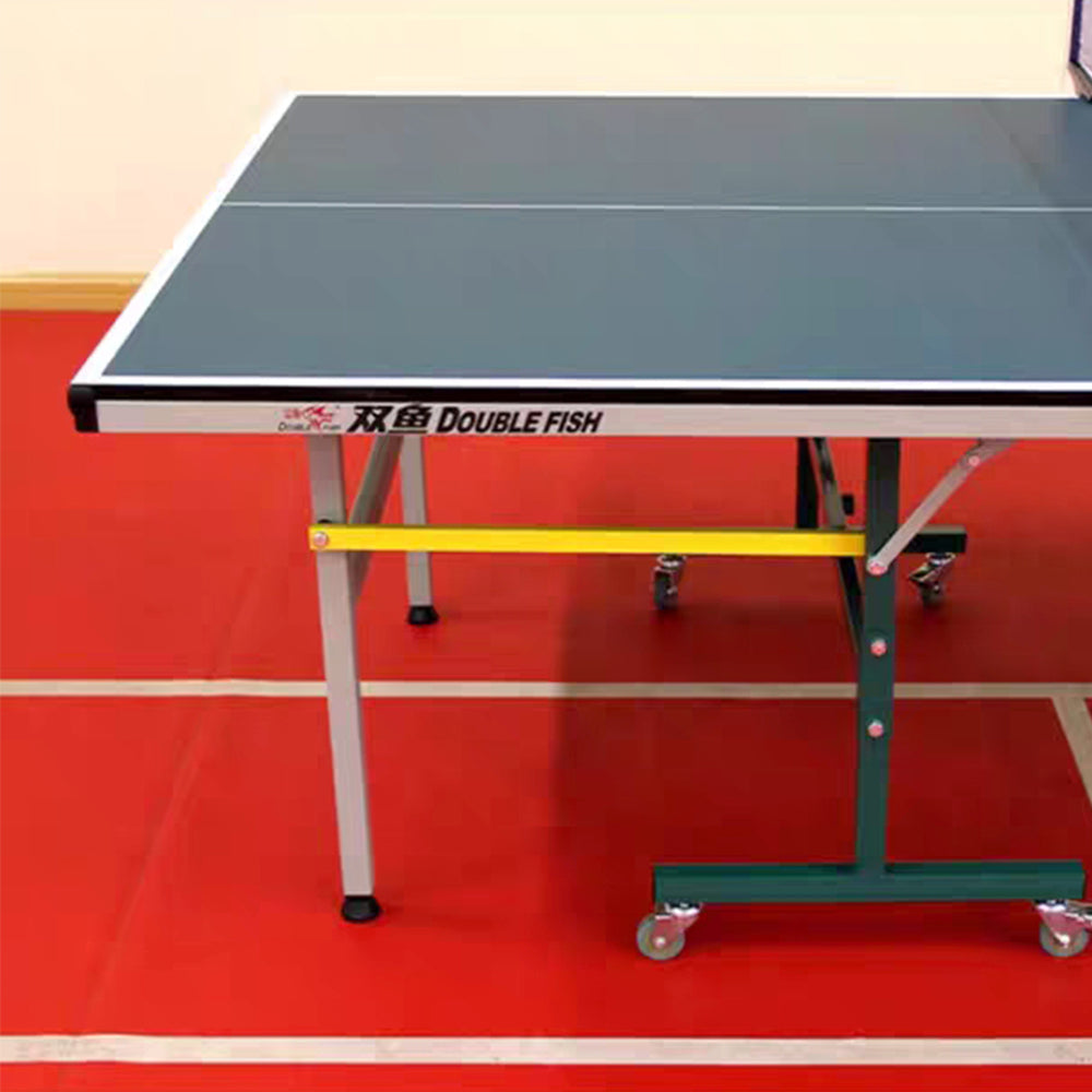 DOUBLE FISH K2 Indoor 15mm Blue Foldable Solo Play Table Tennis Pingpong Table-Bats Balls Net ITTF Approve
