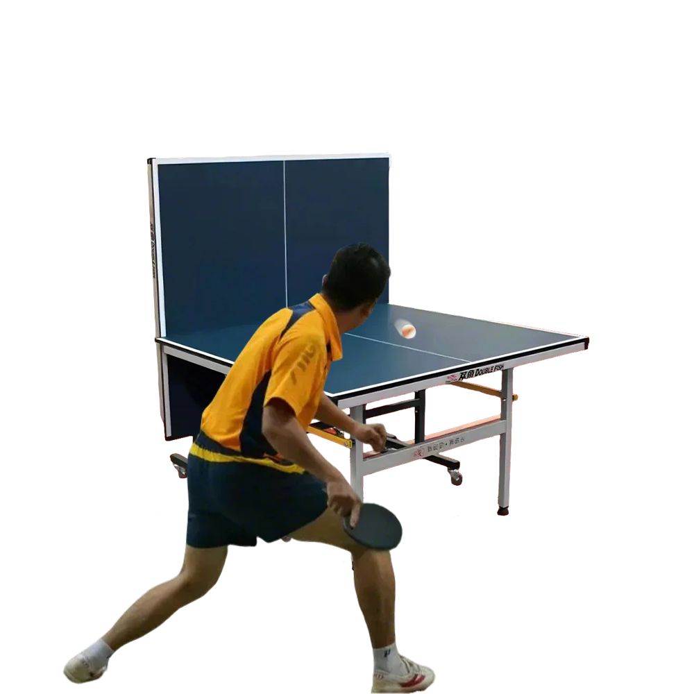 DOUBLE FISH K2 Indoor 15mm Blue Foldable Solo Play Table Tennis Pingpong Table-Bats Balls Net ITTF Approve