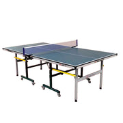 DOUBLE FISH K2 Indoor 15mm Blue Foldable Solo Play Table Tennis Pingpong Table-Bats Balls Net ITTF Approve