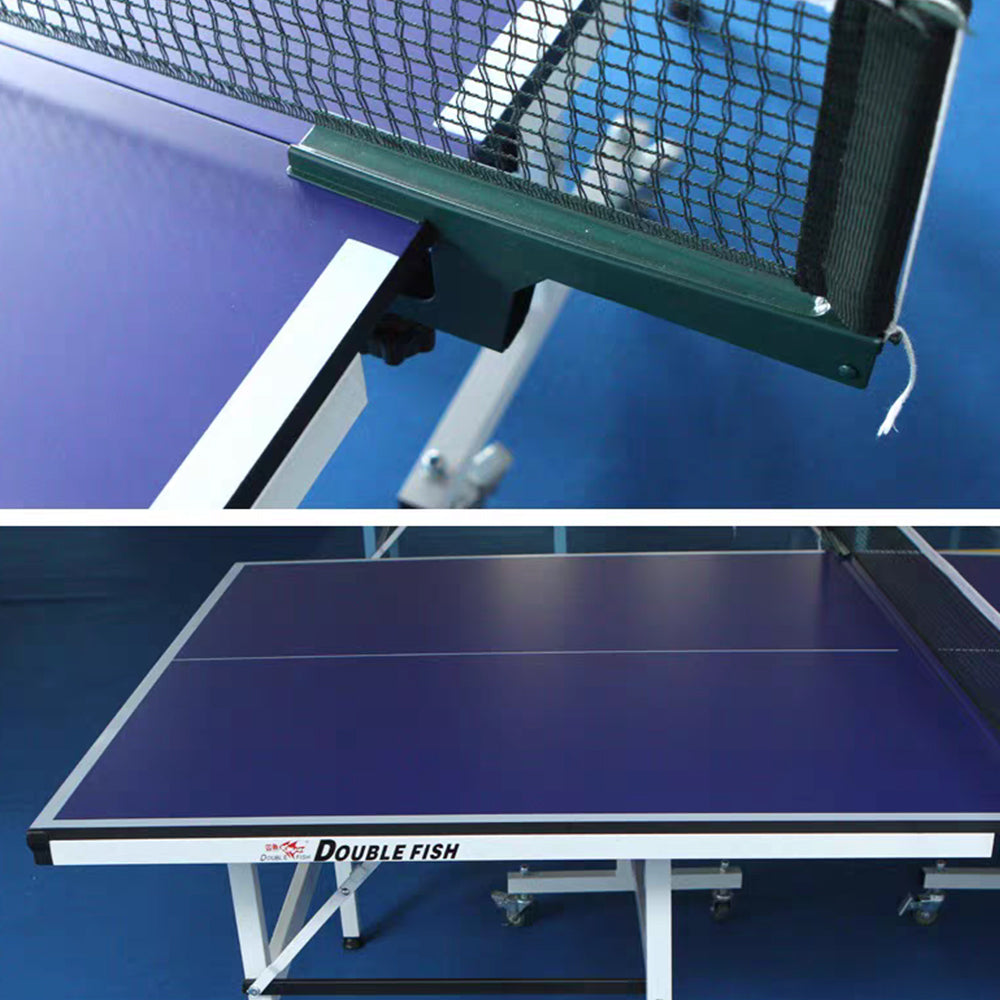 DOUBLE FISH Q1 Indoor 15mm Blue Table Tennis Pingpong Table-Bats Balls Net ITTF Approve