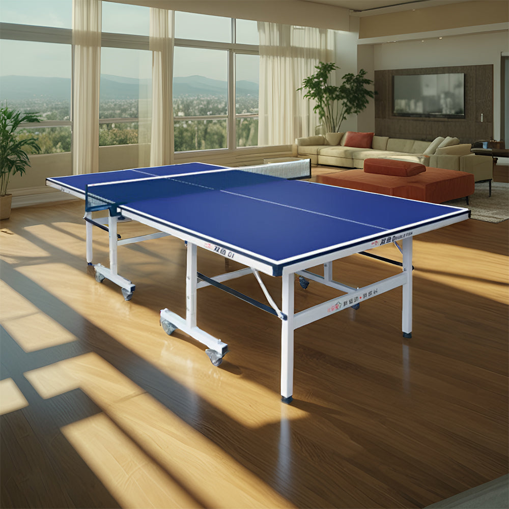 DOUBLE FISH Q1 Indoor 15mm Blue Table Tennis Pingpong Table-Bats Balls Net ITTF Approve