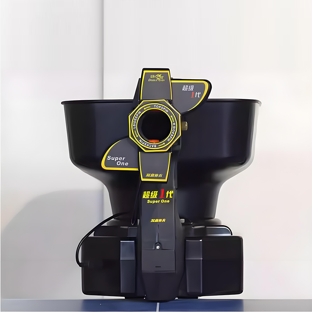 DOUBLE FISH Super 1 Two Wheel Driven Table Tennis Serve Machine-Black