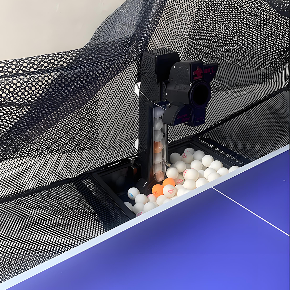 DOUBLE FISH Super 3 Vertical Intelligent Technology Table Tennis Serve Machine - Black