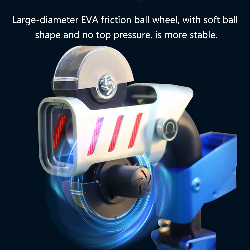 DOUBLE FISH Super 5 Vertical Intelligent Technology Table Tennis Serving Machine -Black&Blue