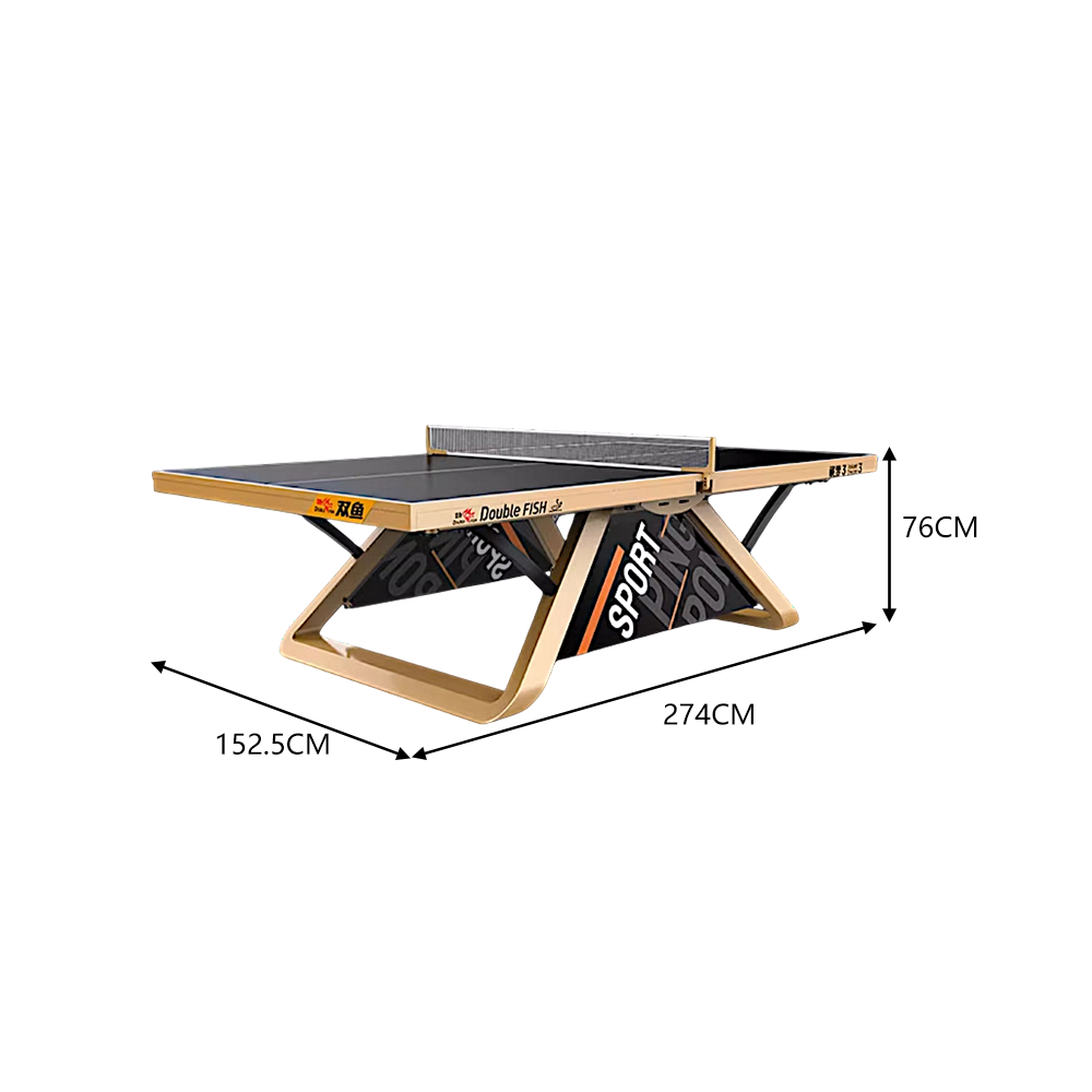 DOUBLE FISH Volant Drem3 Indoor 25mm Pro Black Table Tennis Pingpong Table-Bats Balls Net ITTF Approve