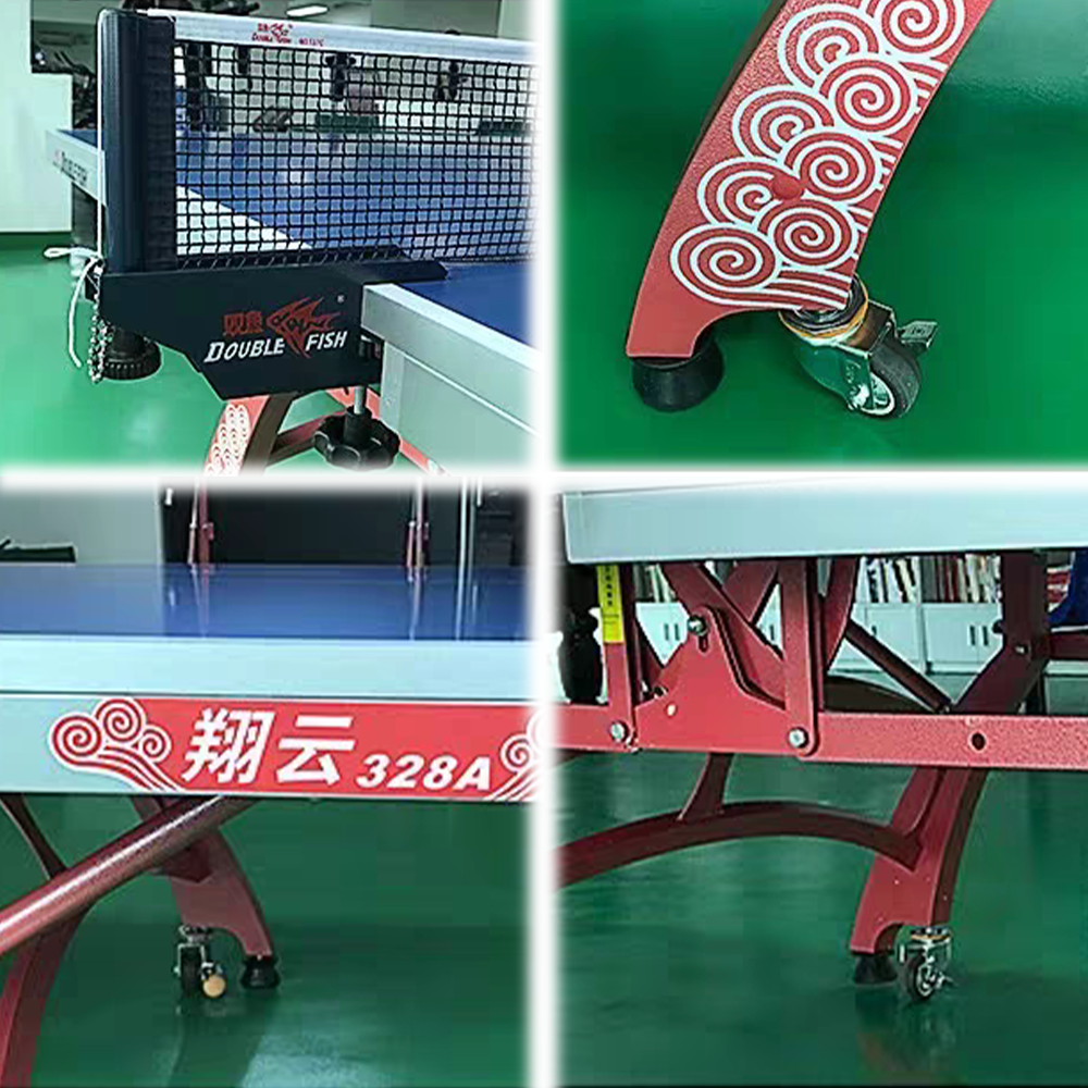 DOUBLE FISH Xiang Yun X1 Indoor 18mm Blue Table Tennis Pingpong Table-Bats Balls Net ITTF Approve