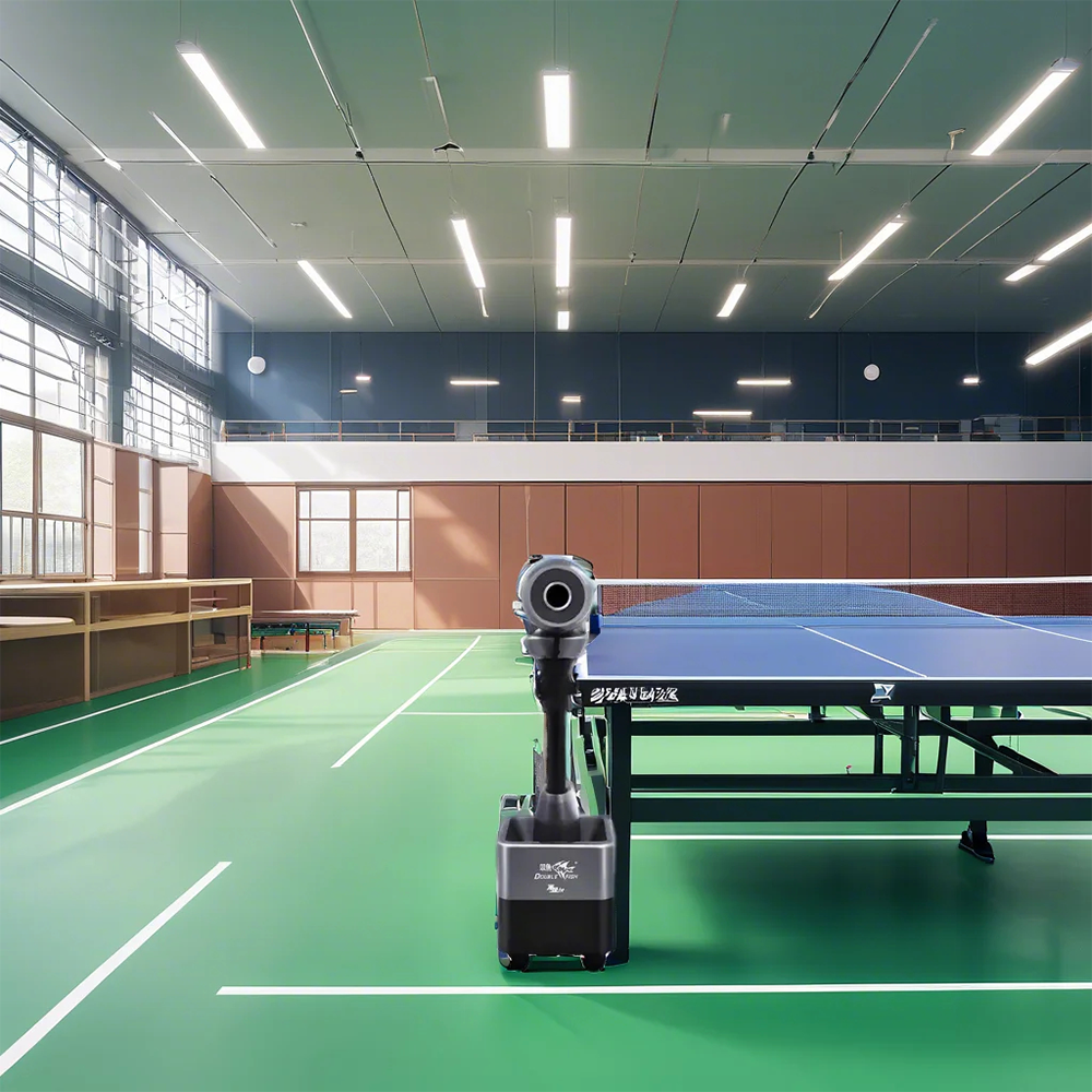 DOUBLE FISH ZC1 Intelligent Chip Table Tennis Serve Machine - Gray