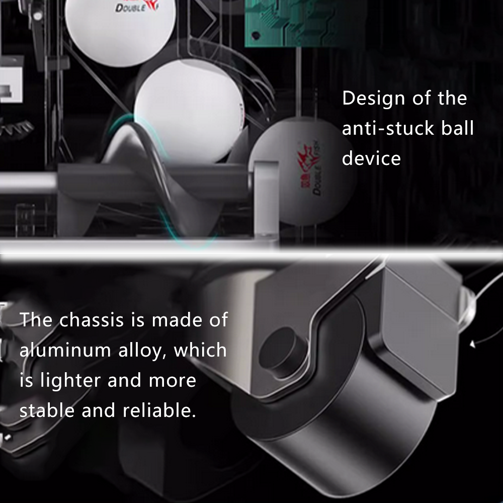 DOUBLE FISH ZC1 Intelligent Chip Table Tennis Serve Machine - Gray