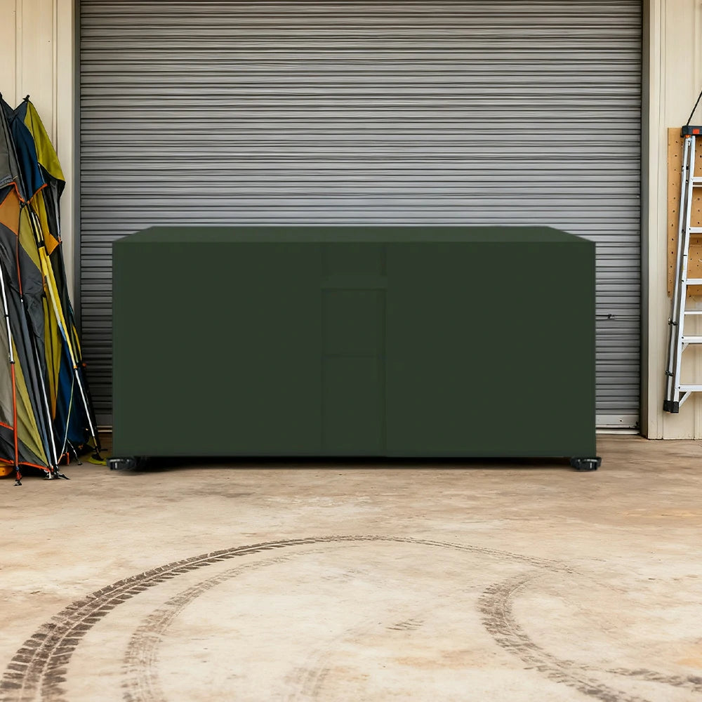 ARIX Table Tennis Table Cover - Waterproof Oxford Fabric with Drawstring, UV-Resistant and Dustproof, Suitable for Indoor and Outdoor Use - Green