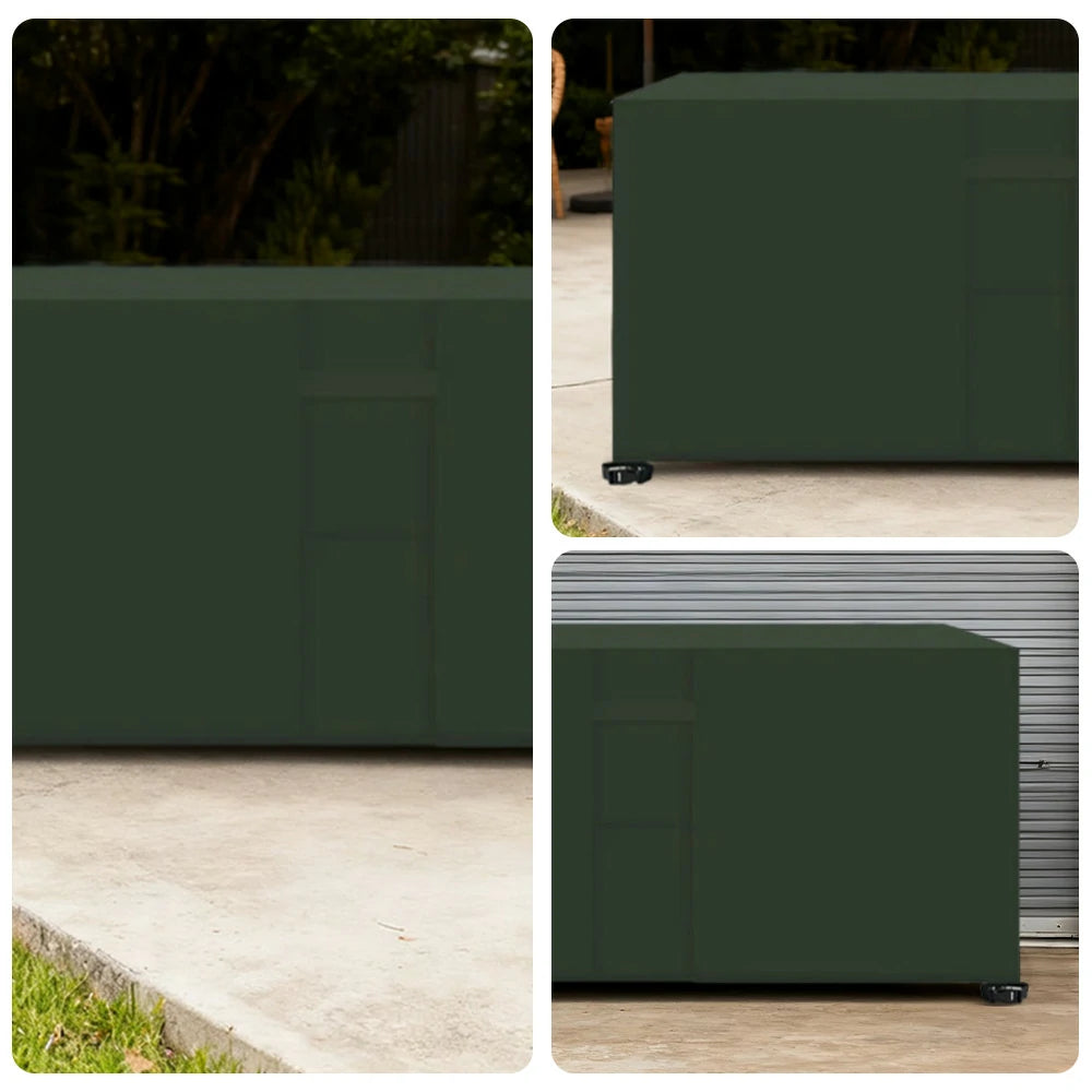 ARIX Table Tennis Table Cover - Waterproof Oxford Fabric with Drawstring, UV-Resistant and Dustproof, Suitable for Indoor and Outdoor Use - Green