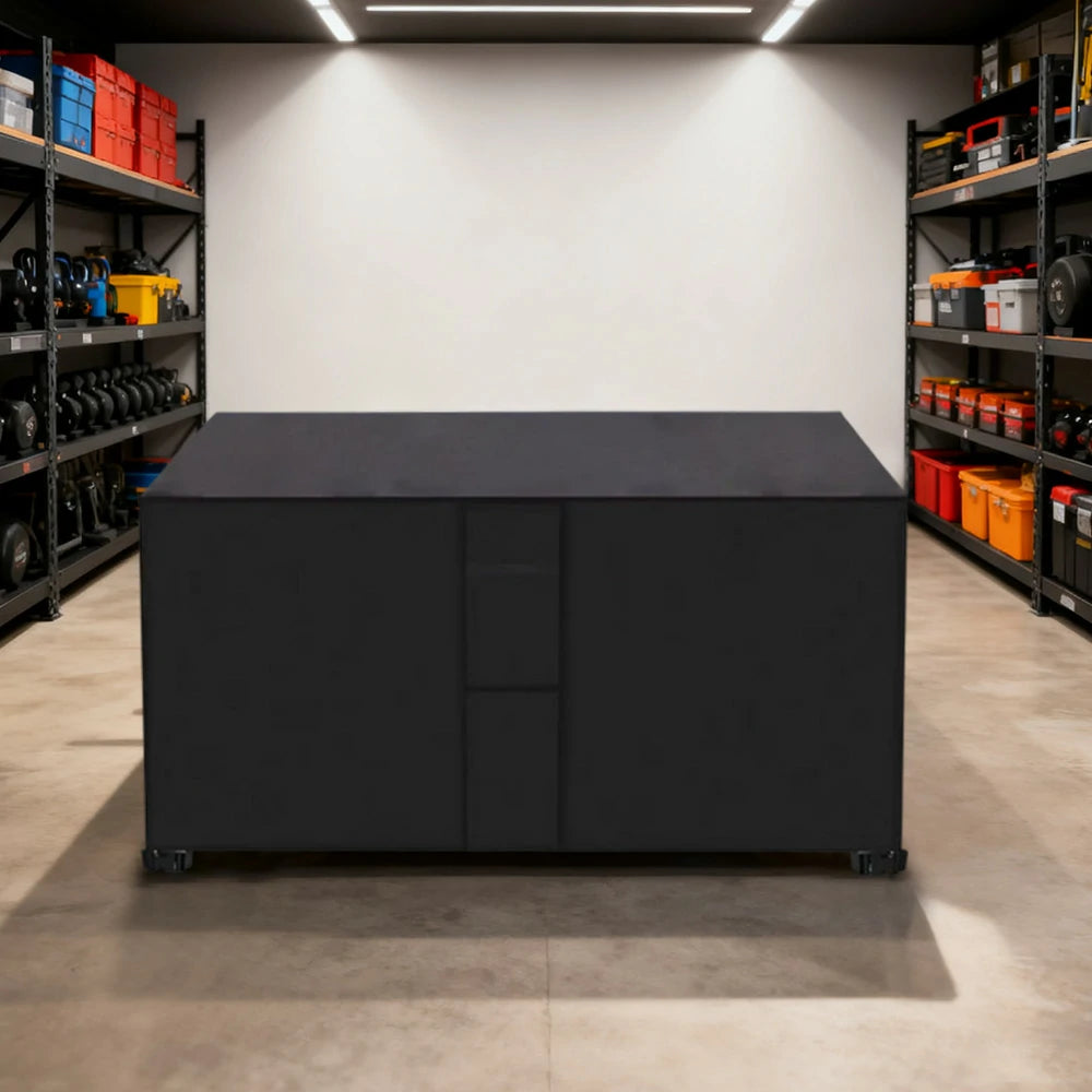 ARIX Table Tennis Table Cover - Waterproof Oxford Fabric with Drawstring, UV-Resistant and Dustproof, Suitable for Indoor and Outdoor Use - Black