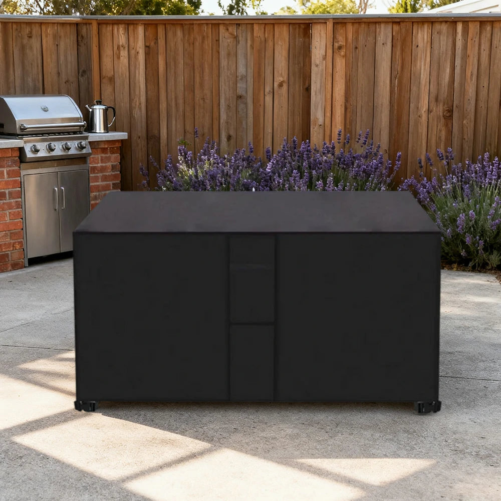 ARIX Table Tennis Table Cover - Waterproof Oxford Fabric with Drawstring, UV-Resistant and Dustproof, Suitable for Indoor and Outdoor Use - Black