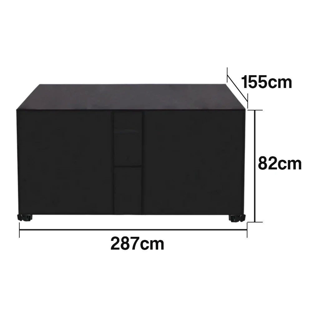 ARIX Table Tennis Table Cover - Waterproof Oxford Fabric with Drawstring, UV-Resistant and Dustproof, Suitable for Indoor and Outdoor Use - Black